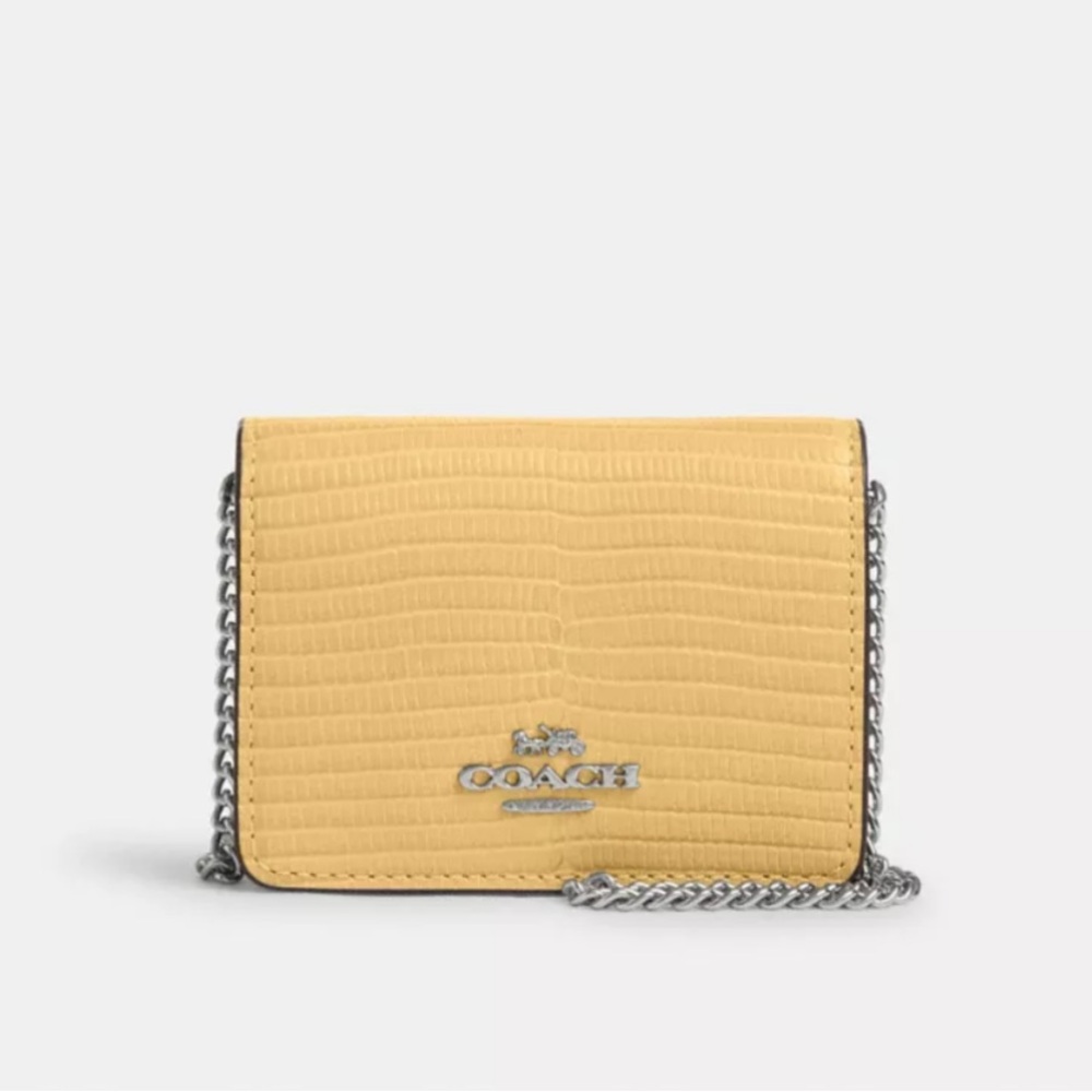 Coach mini wallet on a chain